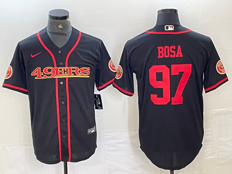Men's San Francisco 49ers Nick Bosa #97 Black Joint Edition Jersey
